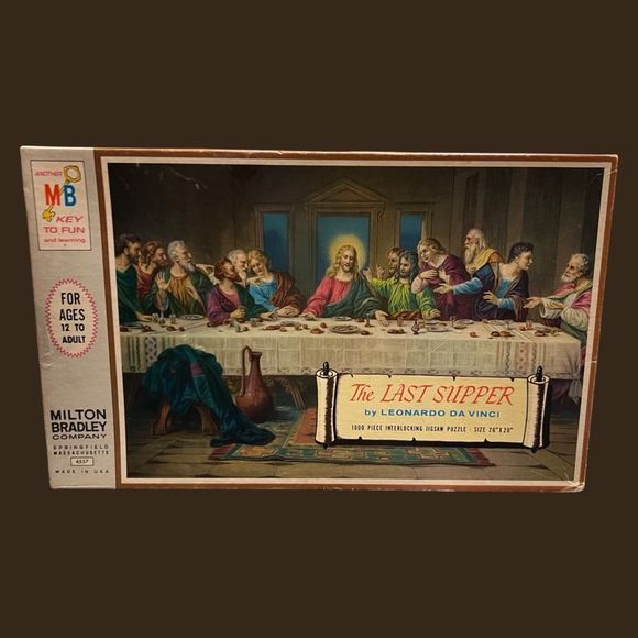 Vintage Milton Bradley Puzzle The Last Supper 1000 Pieces #4557 1965  Complete - Picture 1 of 4